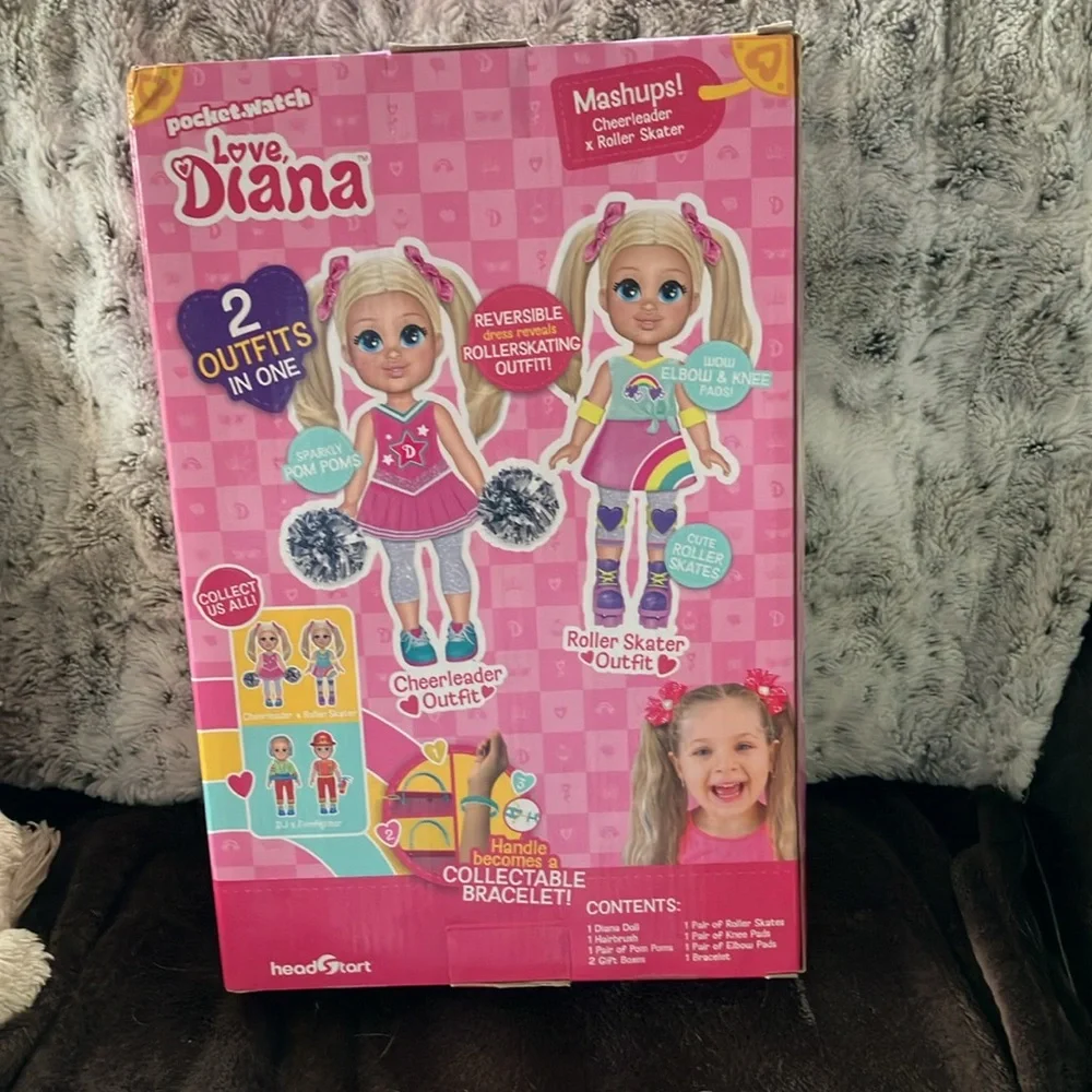 Pocket Watch Love Diana cheerleader/ roller skater doll HTF 13 inch new box, NIB - Picture 2 of 3